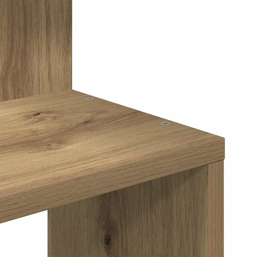 vidaXL 5 Shelf Artisan Oak Wall Corner Shelf Image 6