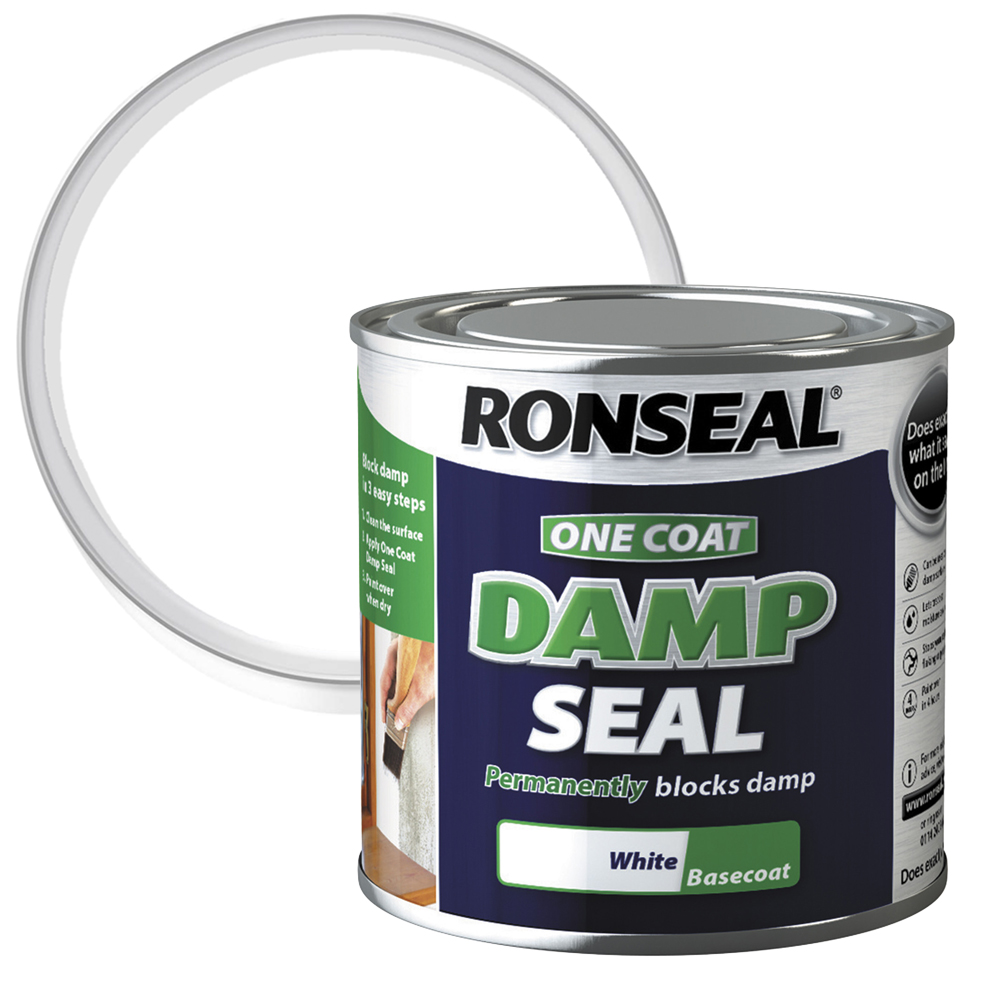 Ronseal One Coat Damp Seal Anti-Mould Paint 250ml Image 1