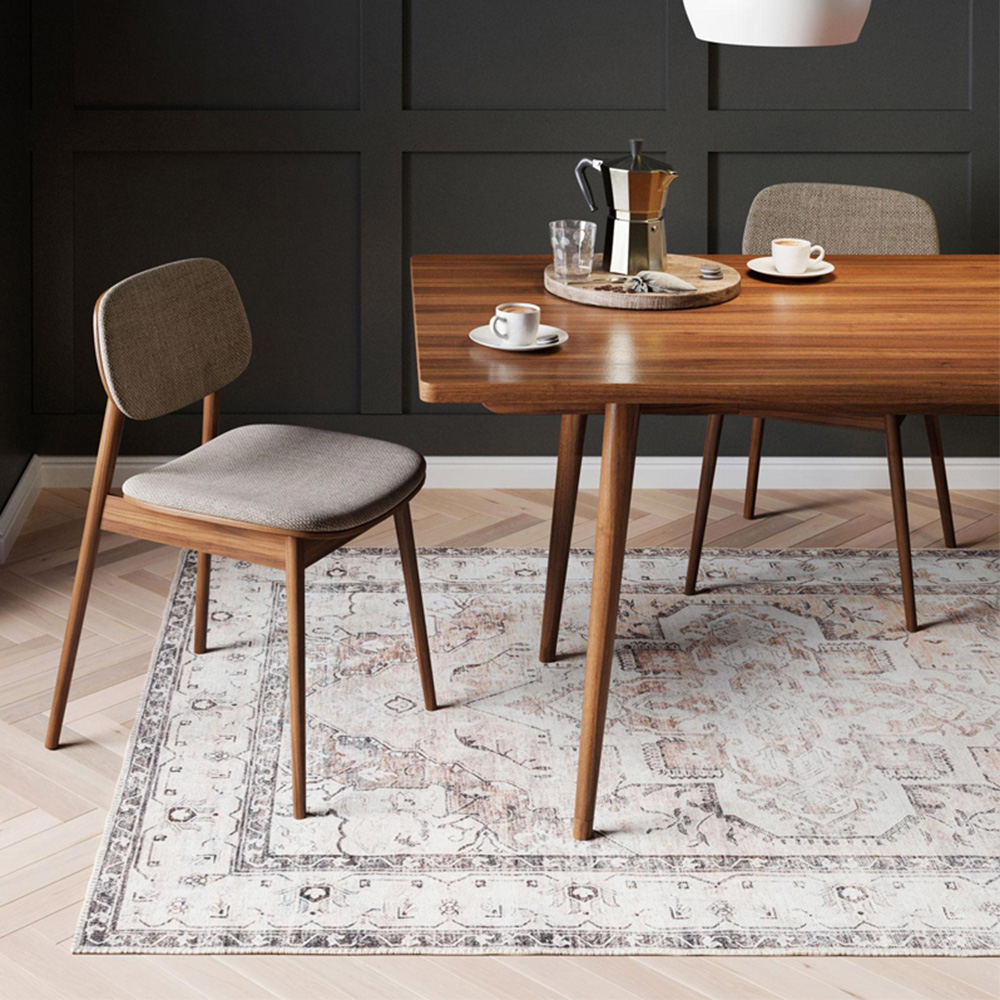 Kukoon Margot Beige Flat Vintage Rug 160 x 230cm Image 1