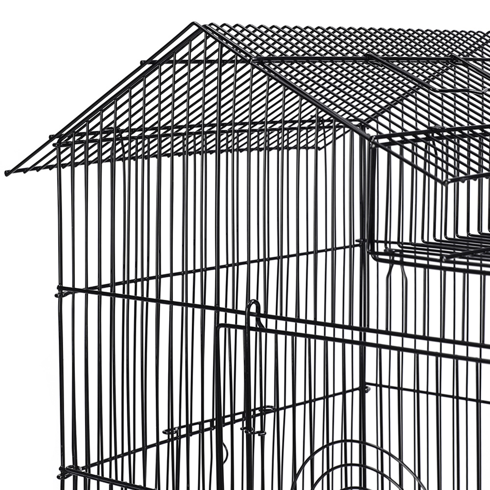 H&O Direct Spacious Bird Cage with Swing and Feeders Image 4