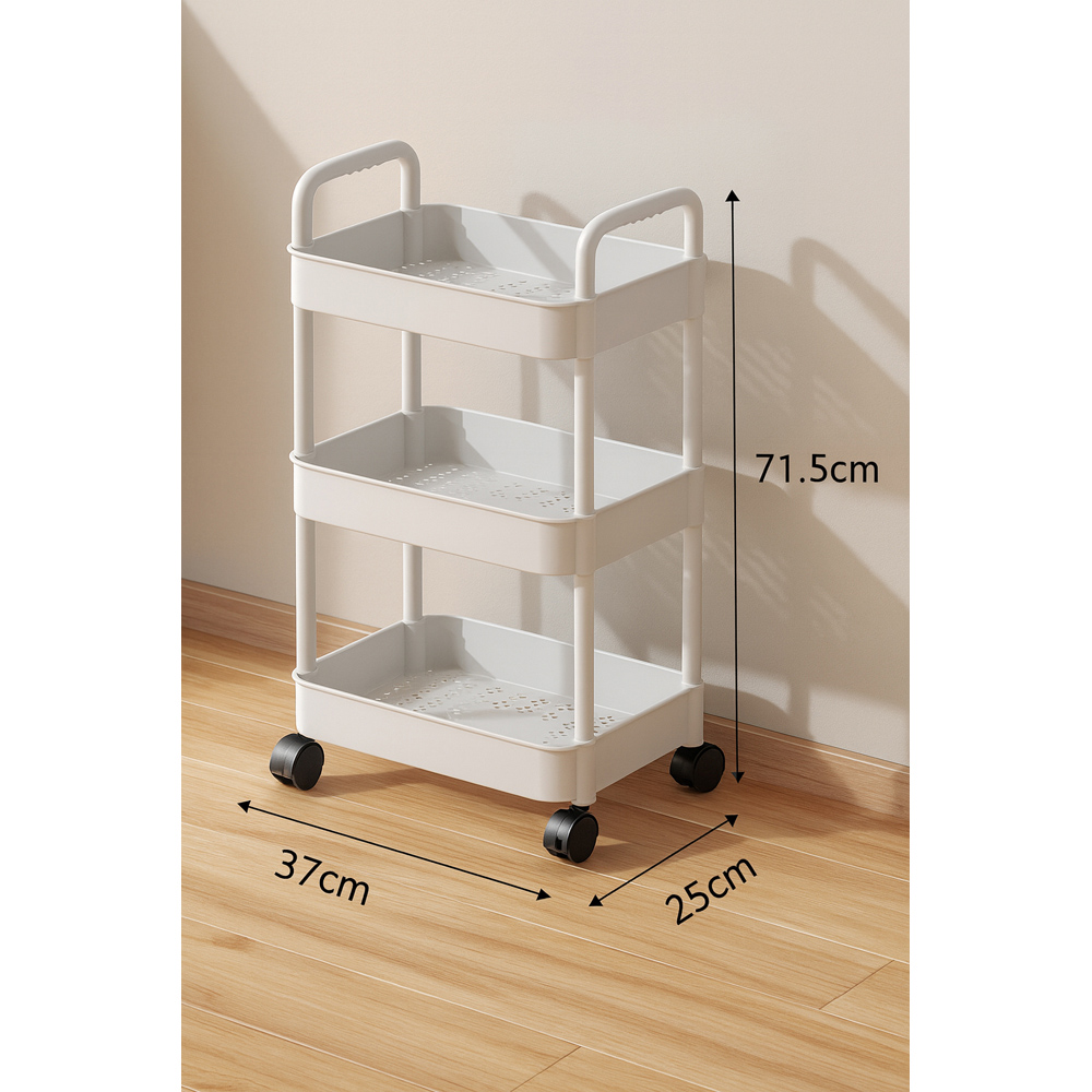 Avilo 3-Tier Multipurpose Rolling Trolley Image 6