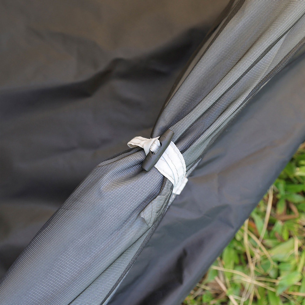 Living and Home 2 Person Khaki Waterproof Camping Tent with Extended Shade Image 3