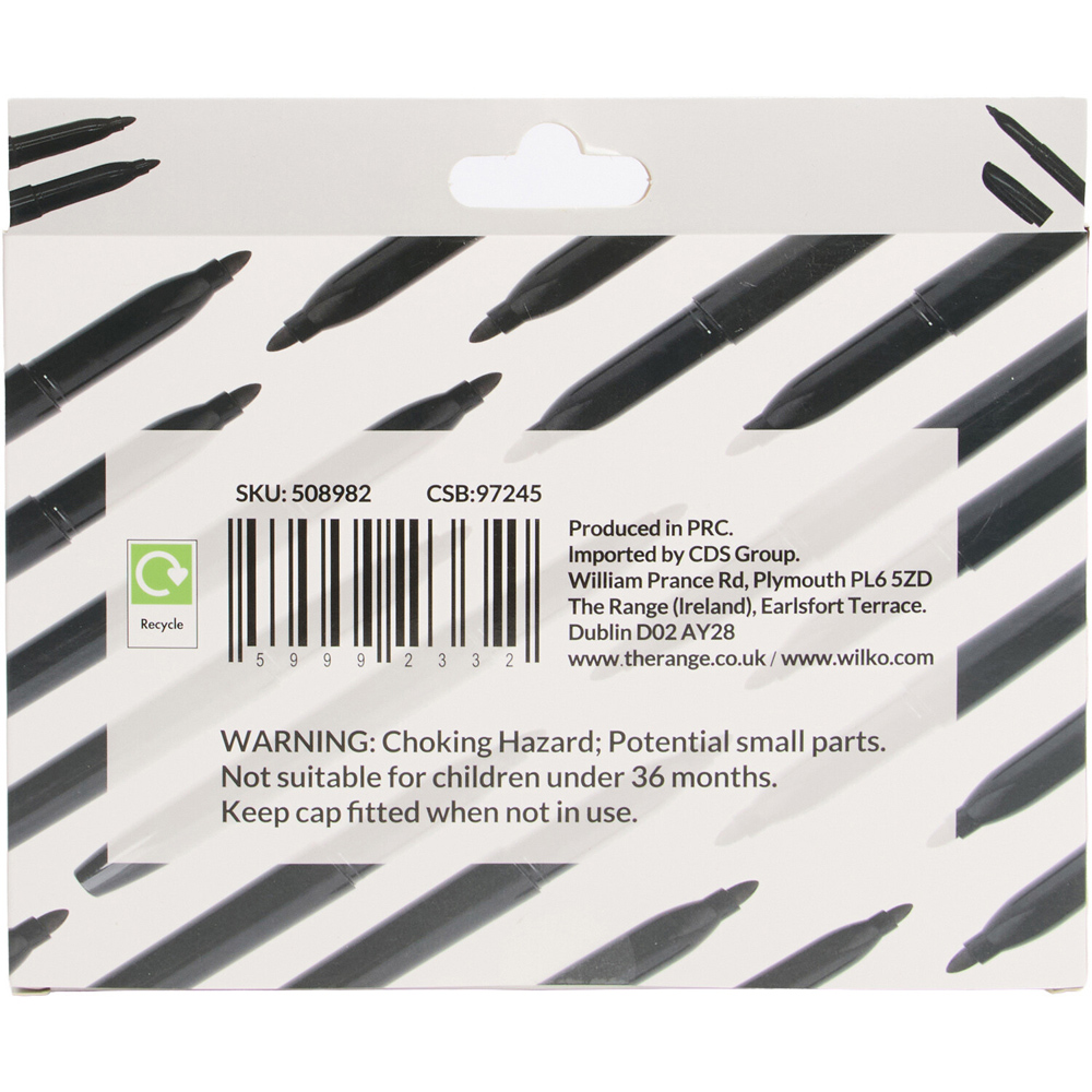 Pack of 30 Black Permanent Markers Image 6