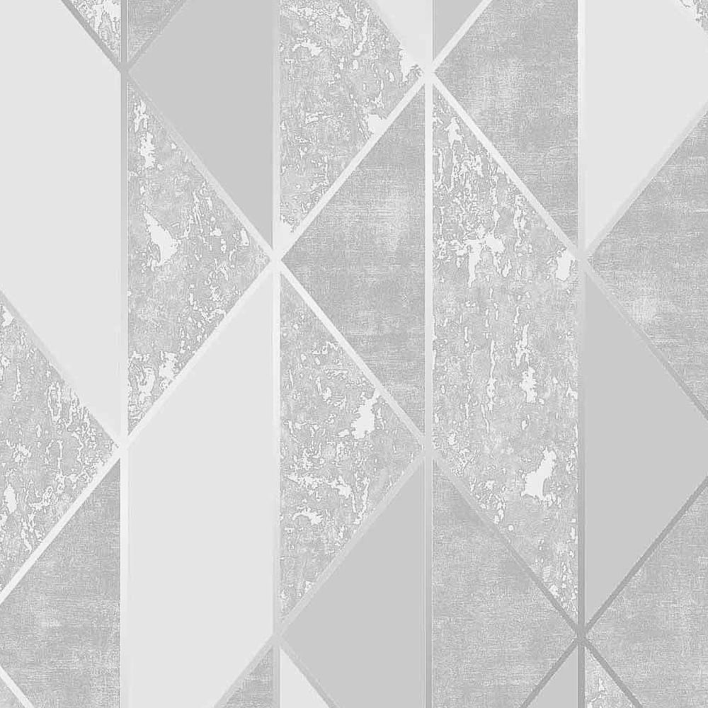 Superfresco Milan Geo Silver Wallpaper Image 1