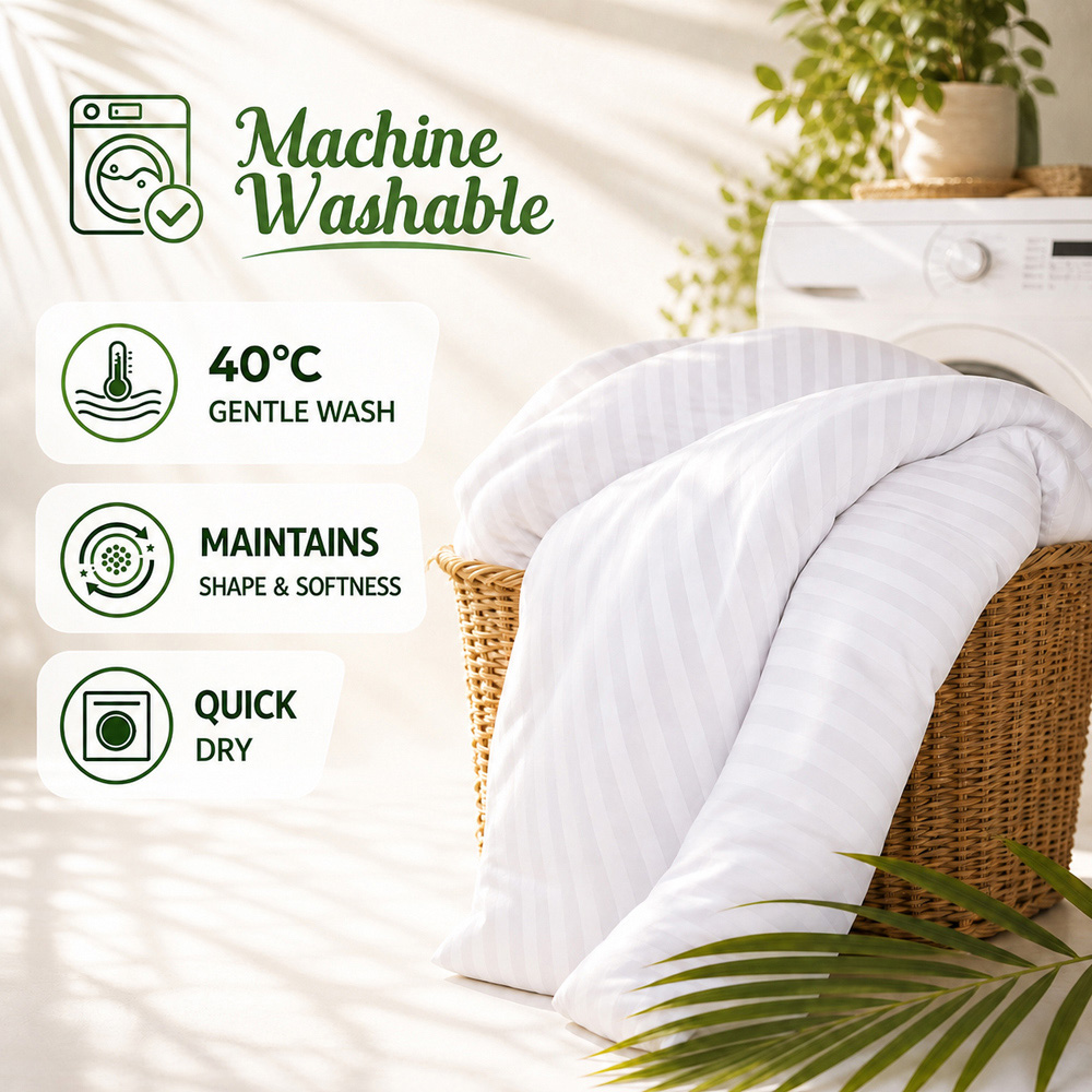 Opulent Home King Size White Maximum Warmth Winter Hollowfibre Duvet 18 Tog Image 3