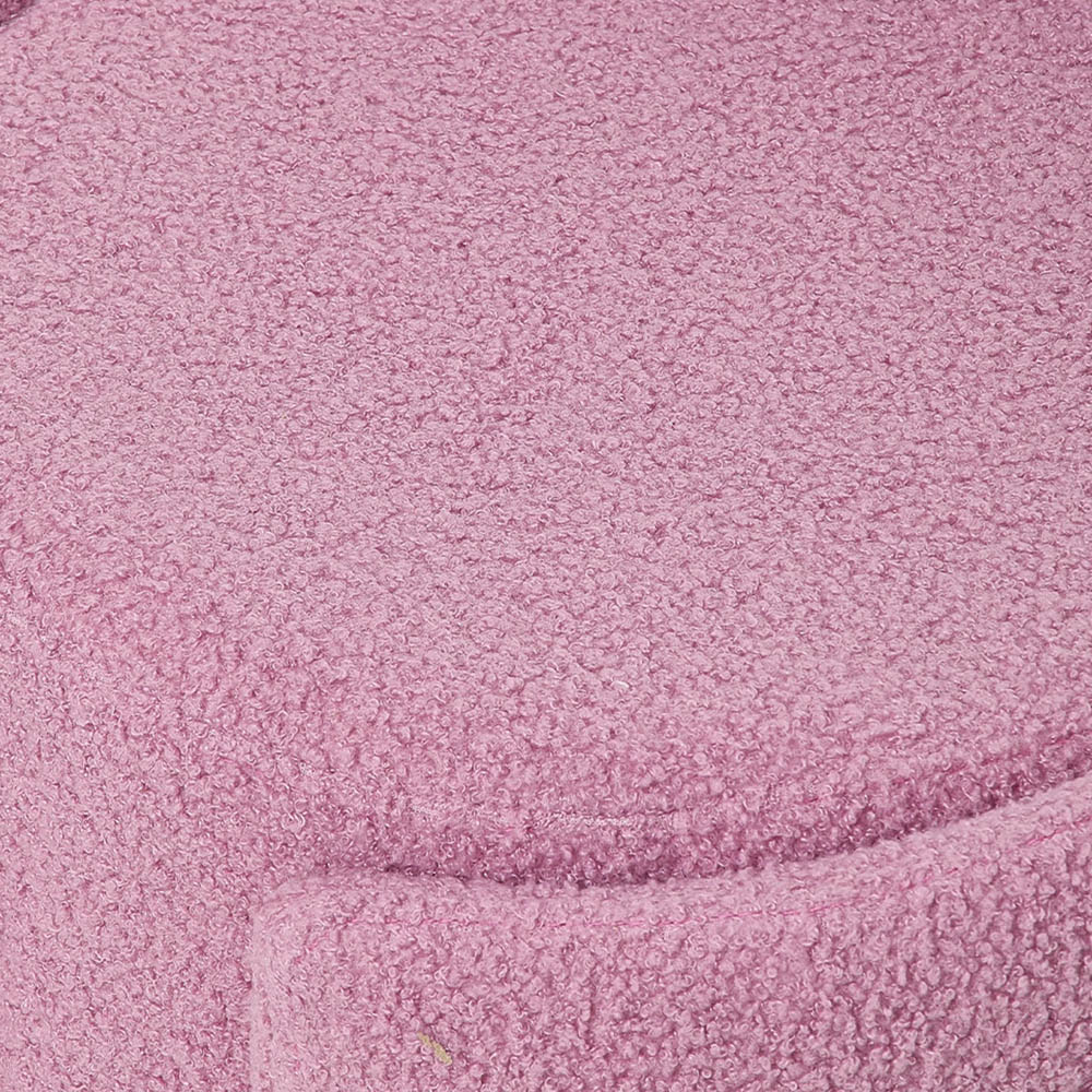 Living and Home Purple Teddy Fleece Round Tub Makeup Stool Image 3