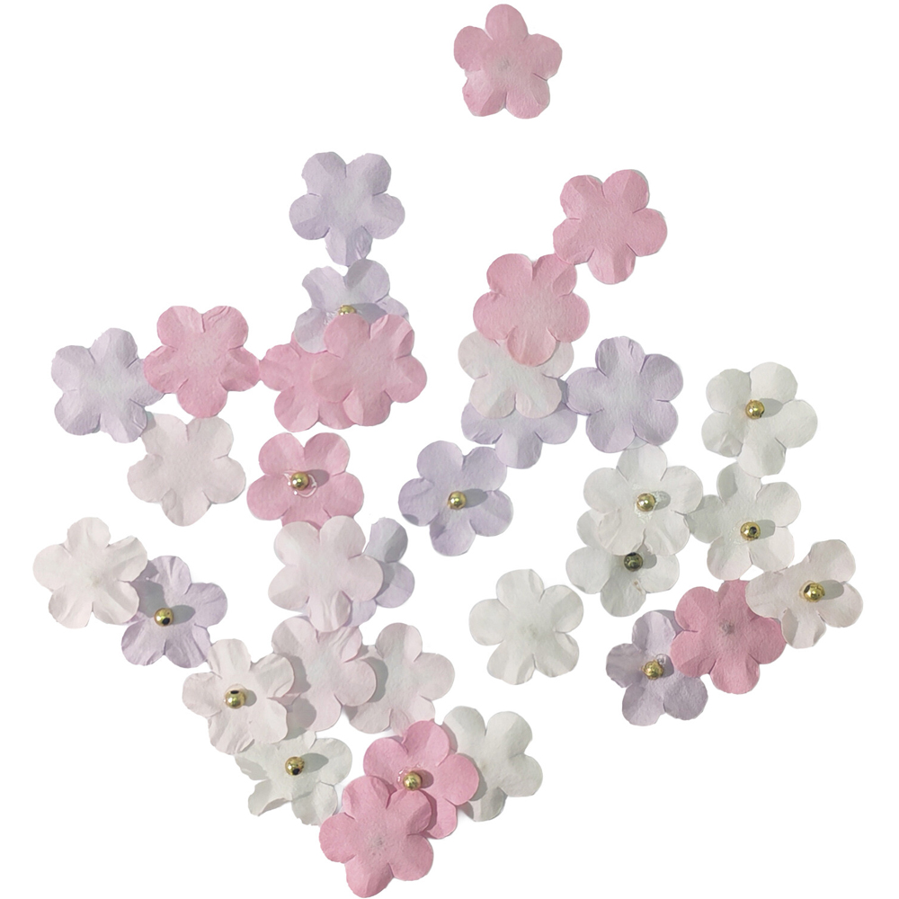 Pack of 40 Decorative Flower Embellishments Image 5