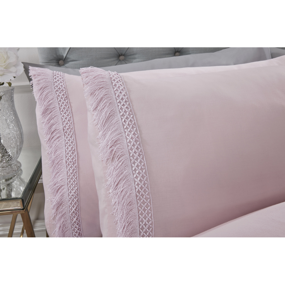 Rapport Home Tia Trellis Double Blush Duvet Set Image 3