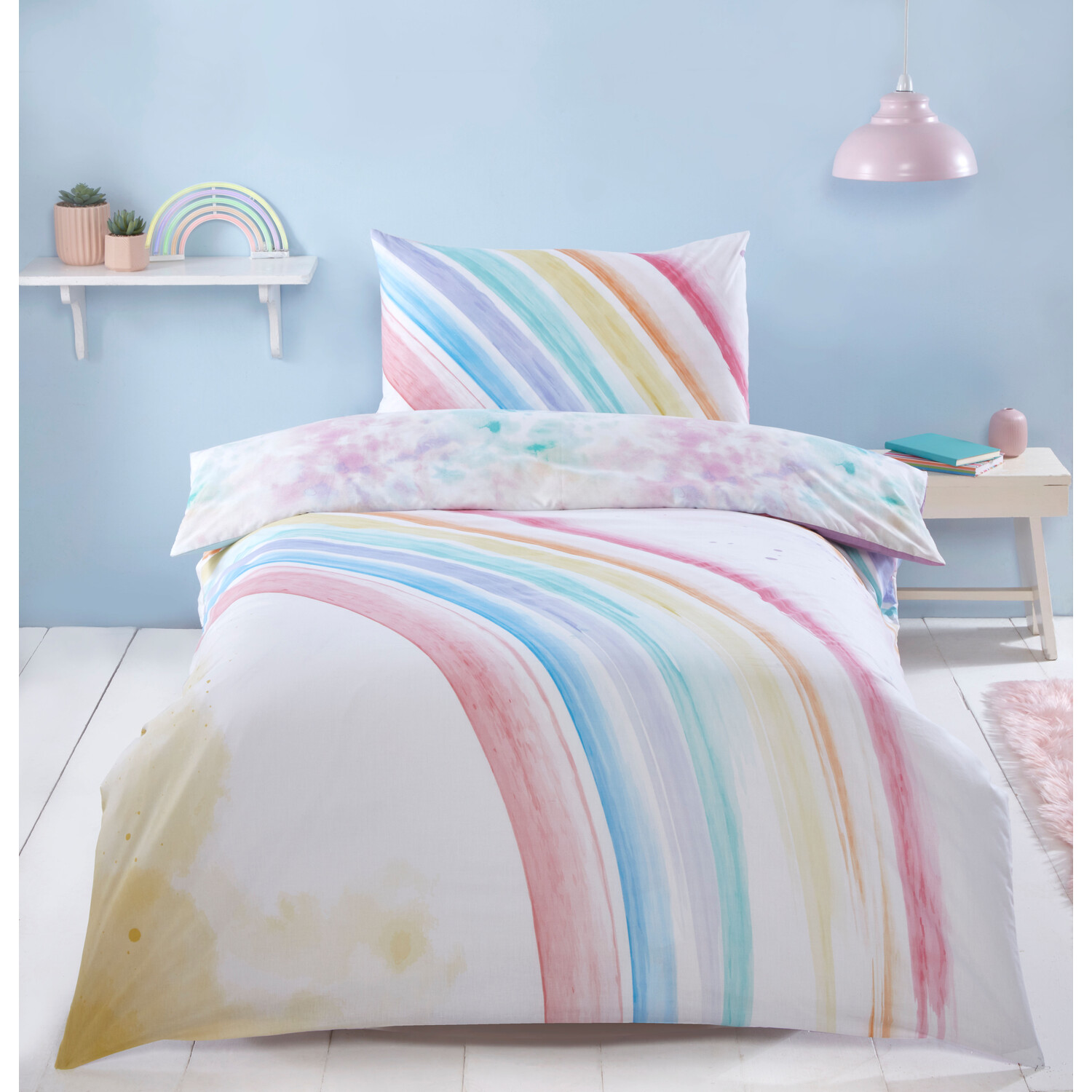 Over The Rainbow Single Multicolour Duvet Set Image 1