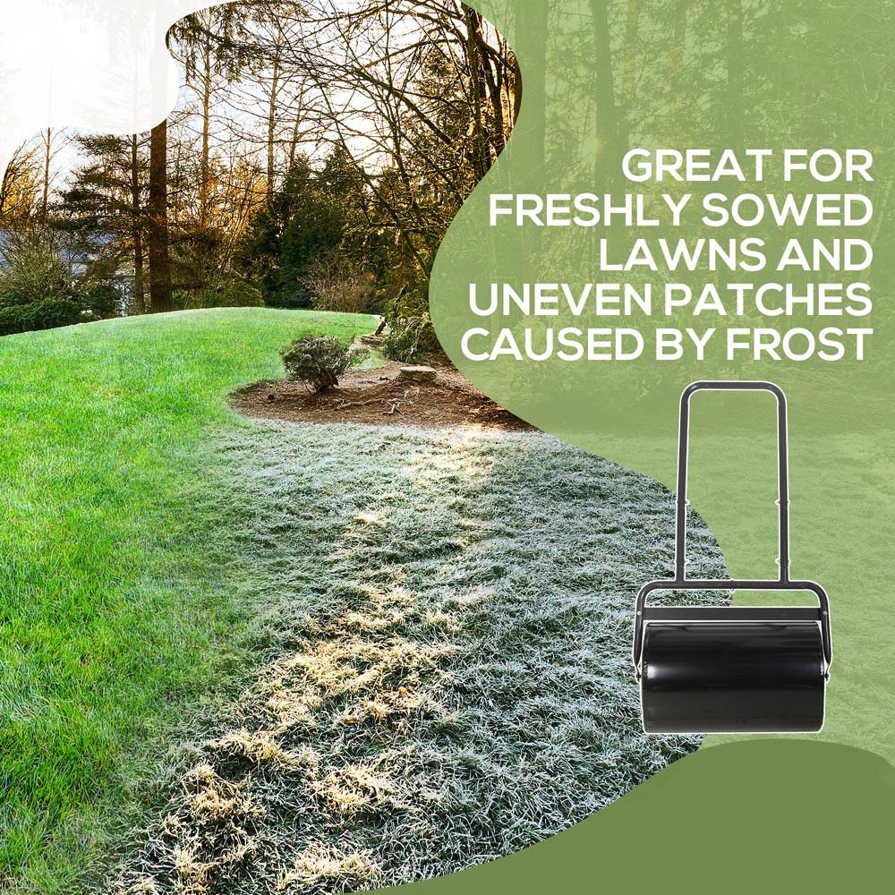 Outsunny Black Combination Push Lawn Roller 38L 32.5 x 58cm Image 5
