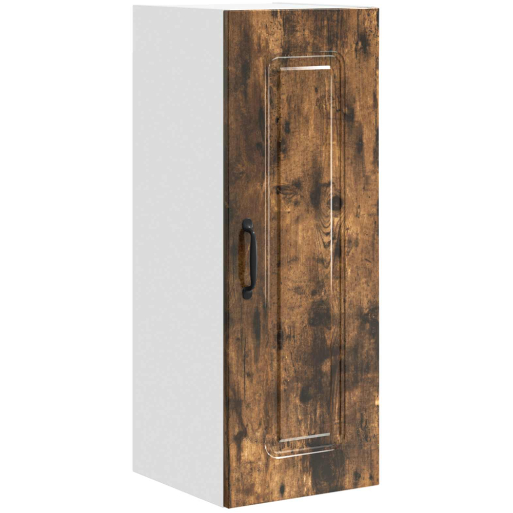 vidaXL Kalmar Single Door Smoked Oak Wall Kitchen Cabinet 2 Pack Image 2