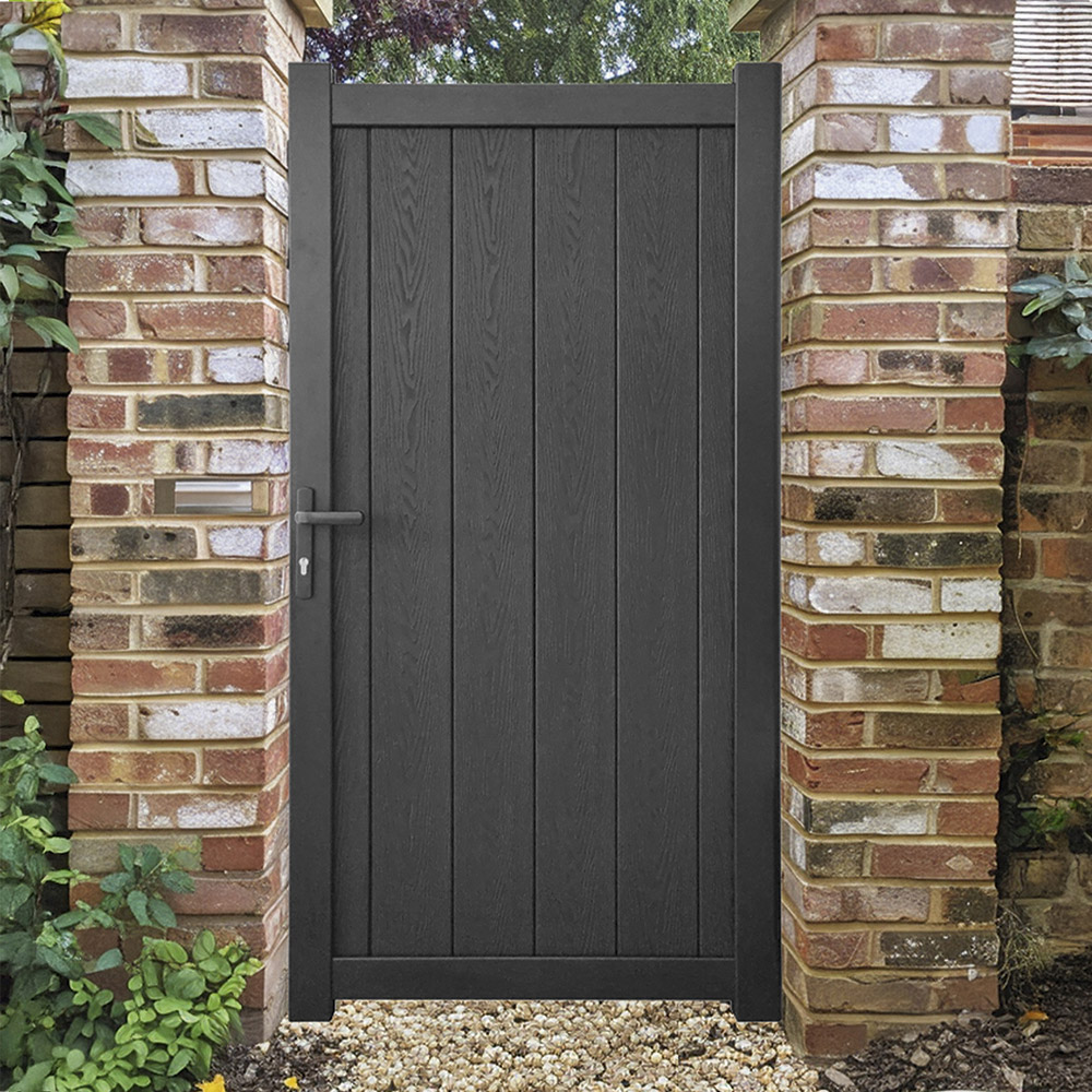 Readymade Gates Black Aluminium Composite Vertical Infill Pedestrian Gate 1800 x 1050mm Image 2