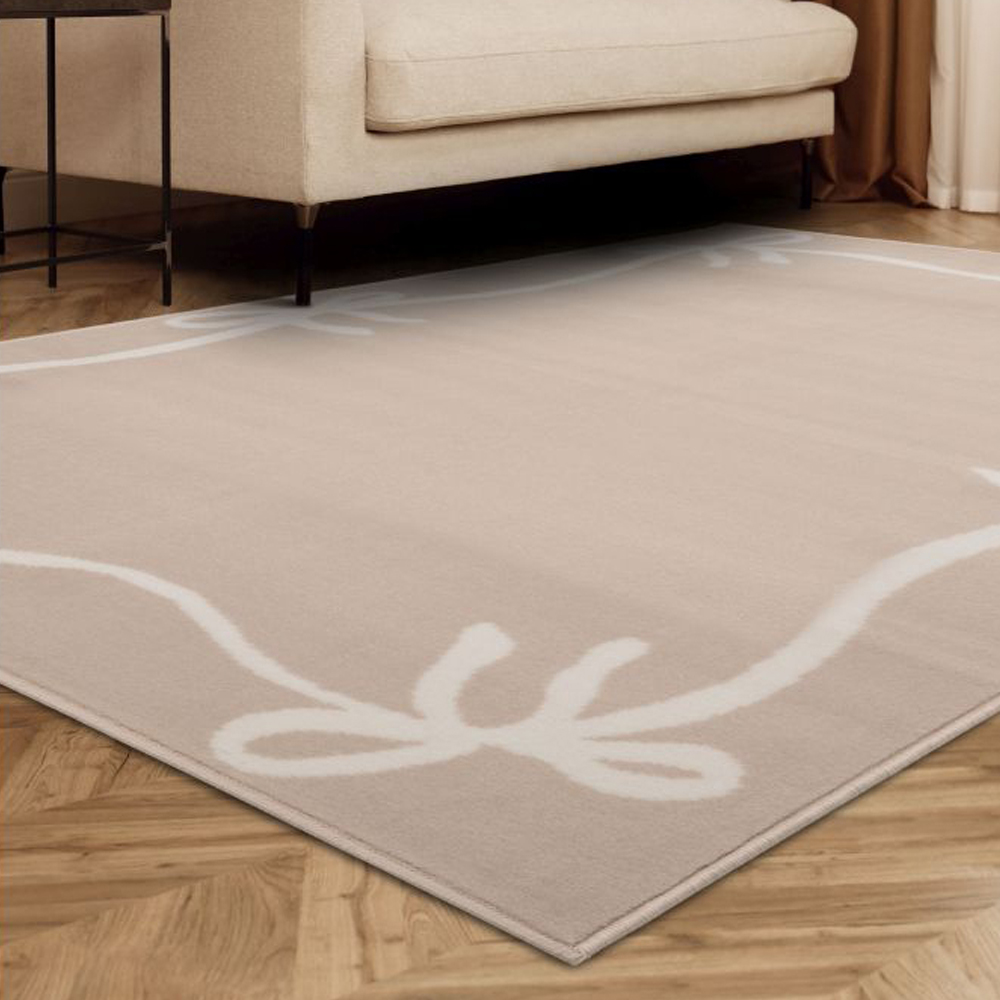 Homemaker Maestro Natural Bow Border Rug 120 x 170cm Image 1