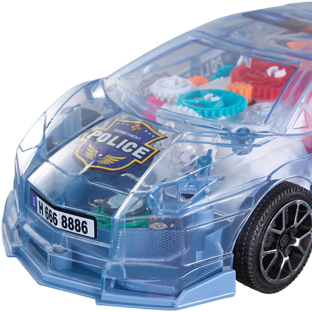 H&O Direct Transparent Police Car Toy with Light Music Image 2