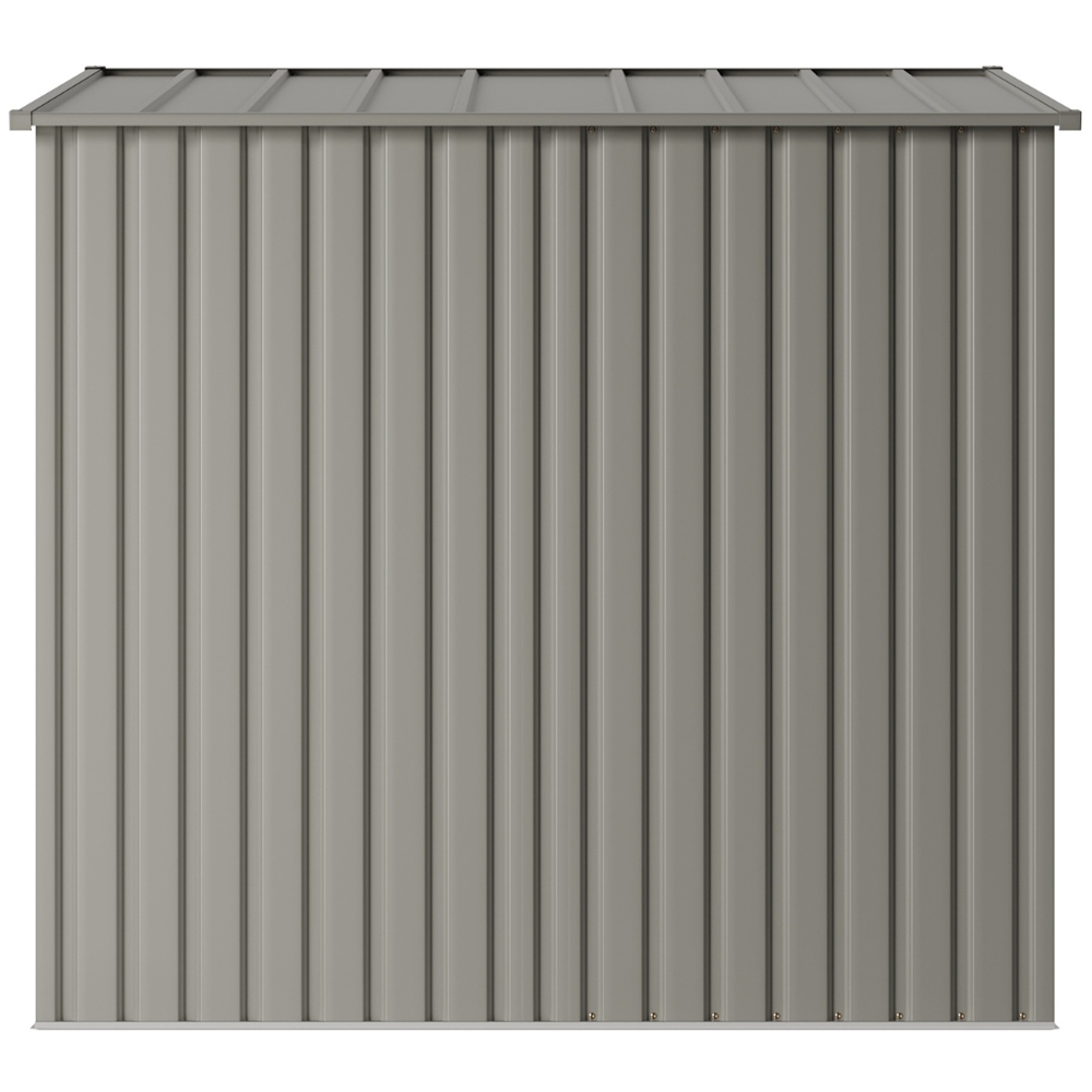 Living and Home 4 x 6ft Grey Metal Pent Garden Tool Shed Image 4