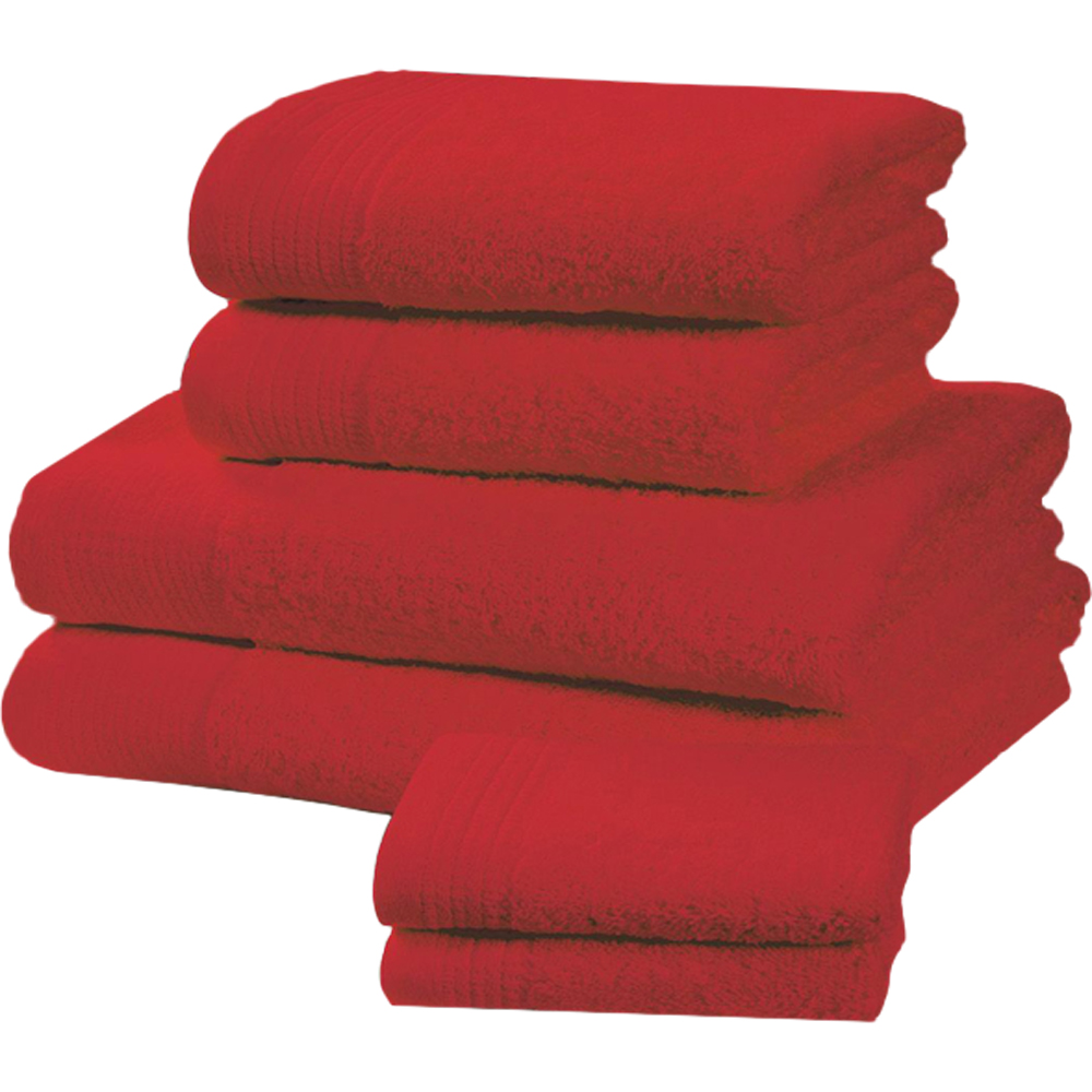 Rapport Home Chatsworth Super Soft and Absorbent Cotton Red Bath Sheet Image 1