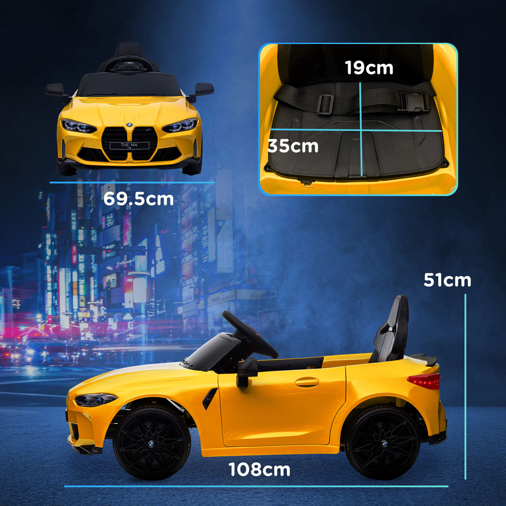 Tommy Toys Kids Yellow Licensed BMW M4 Suspension Image 7