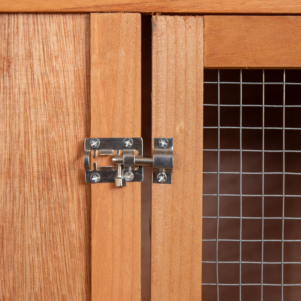 Samuel Alexander Extra Large Wooden Outdoor Animal Hutch with Ramp Image 5