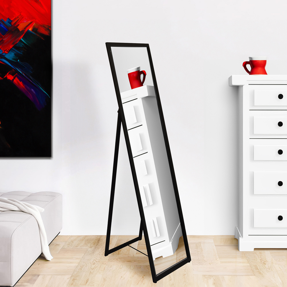 Harbour Housewares Black Round Full Length Mirror 137 x 35.5cm Image 2