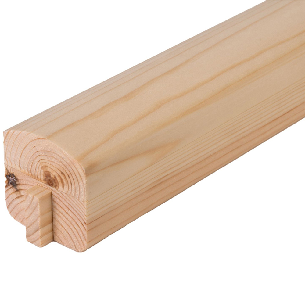 ​Blueprint Joinery Curved Pine Handrail and Base Rail Set for Glass Panel 2.4m Image 2