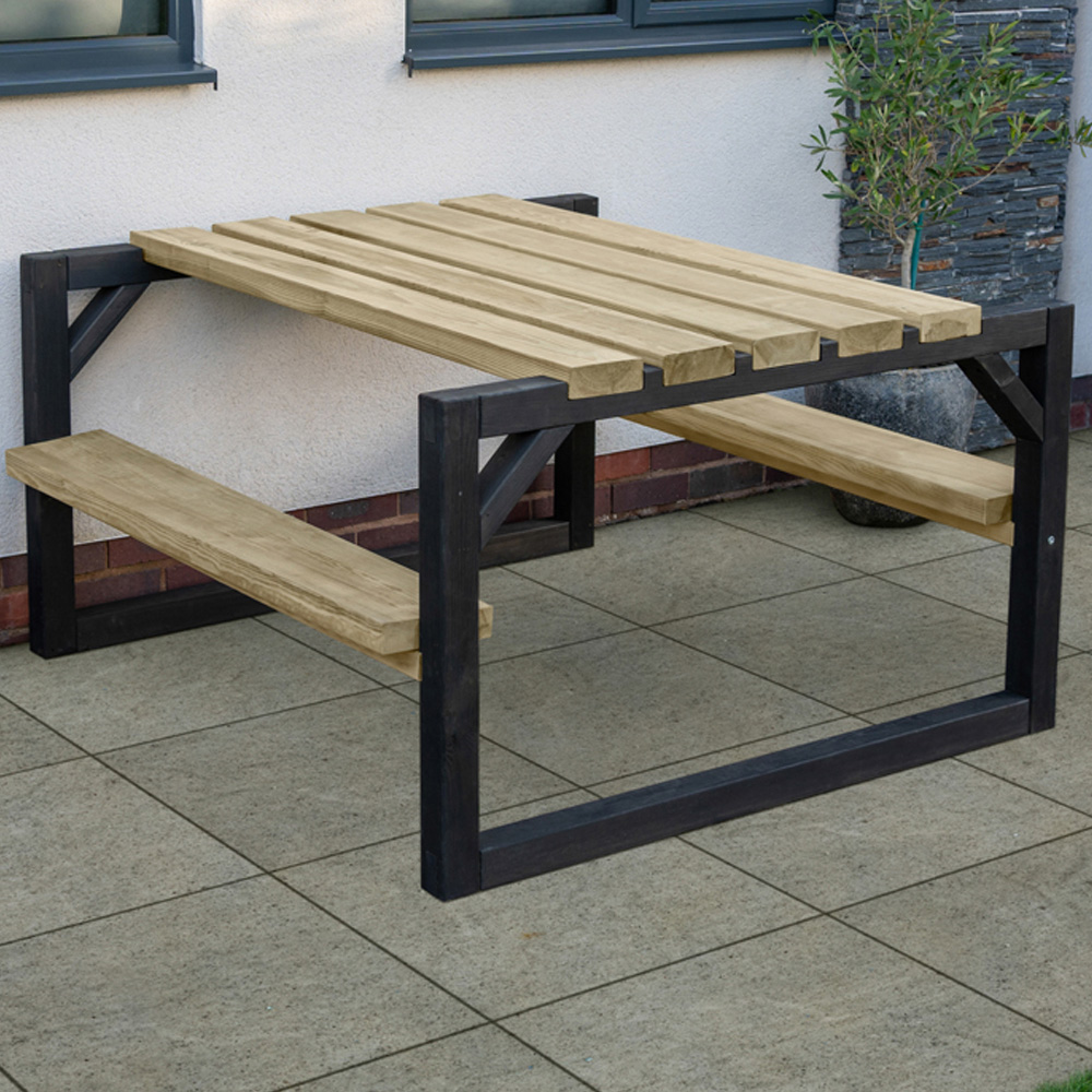 Forest Garden 4 Seater Colour Block Picnic Bench Image 1
