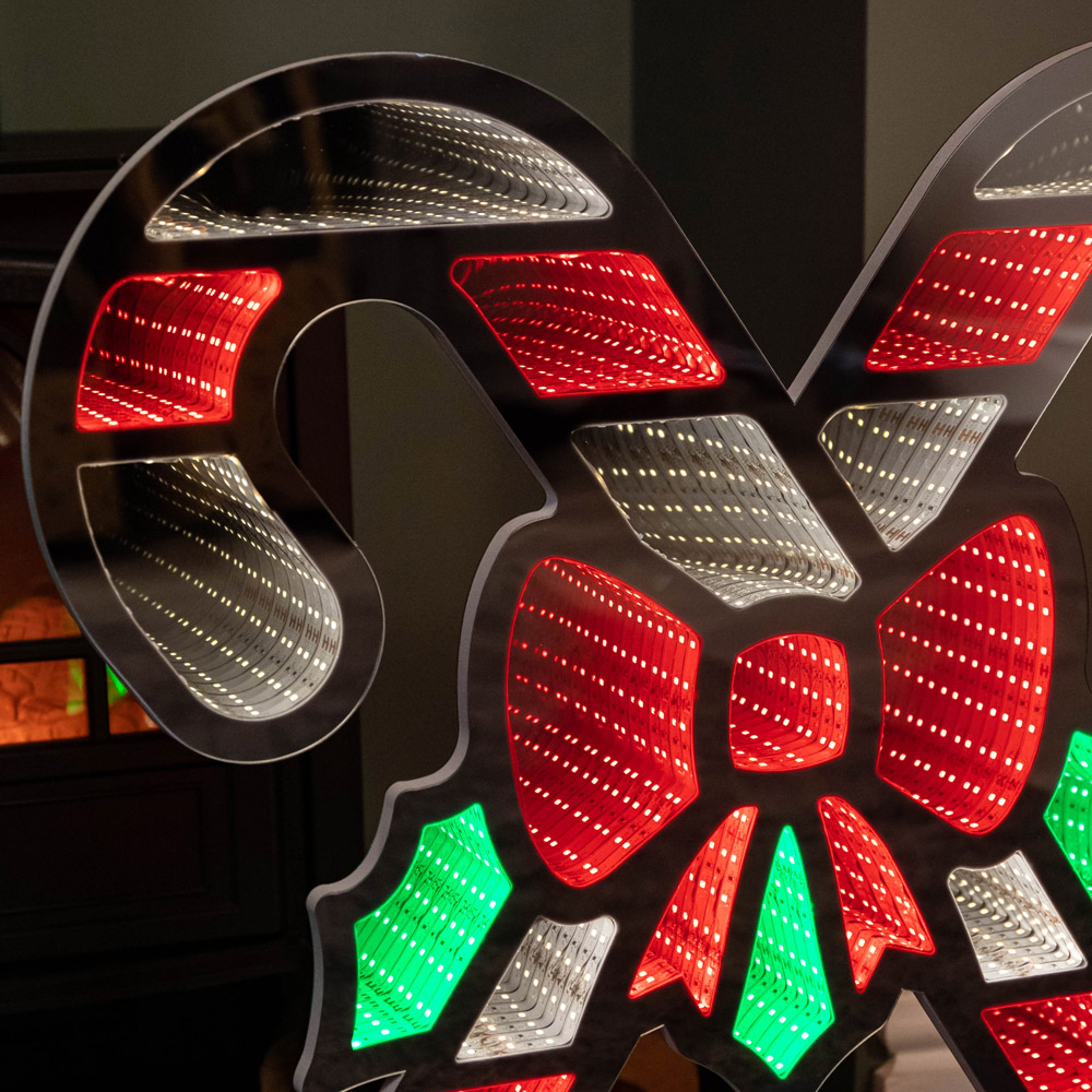 Samuel Alexander Infinity Candy Canes Light Up Christmas Decoration 2ft Image 2