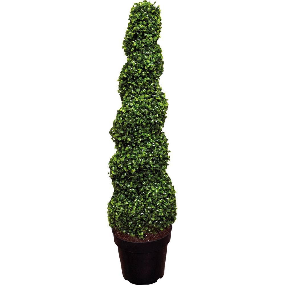Best4 Green Artificial Topiary Spiral Tree 95cm Image 1