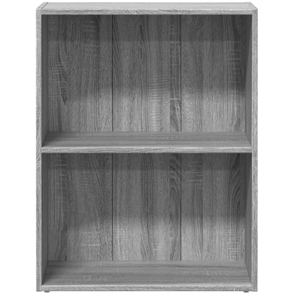 vidaXL 2 Shelf Grey Sonoma Bookcase Image 3