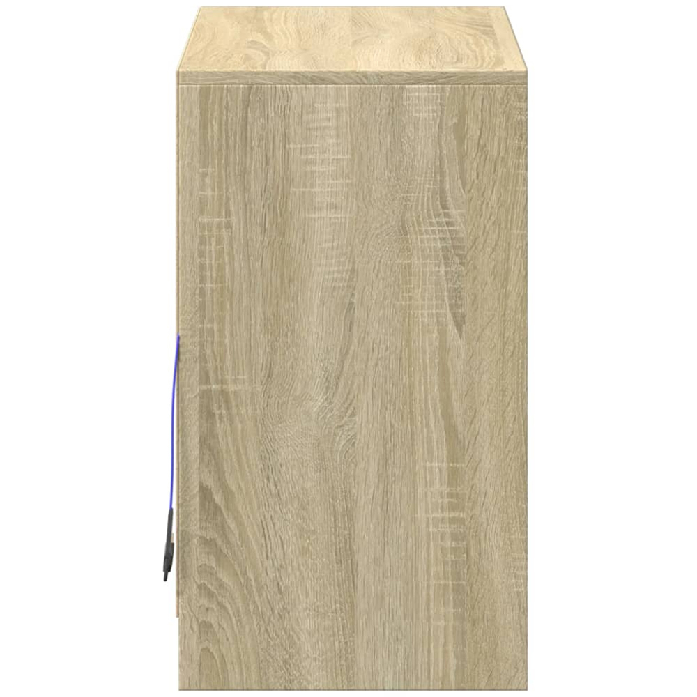 vidaXL 2 Door Sonoma Oak Sideboard with RGB LED Lights Image 8