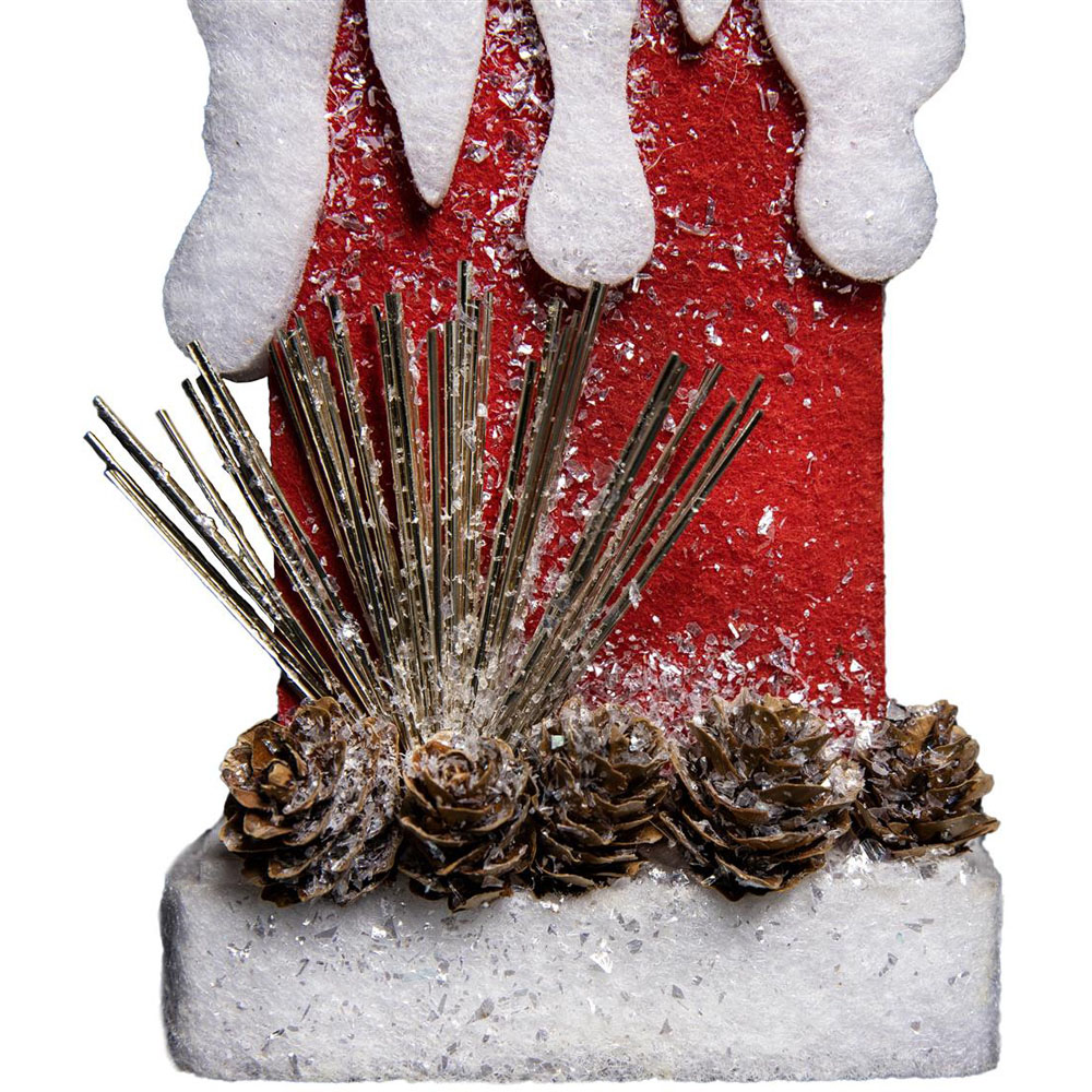 Shatchi Red Foam LED Candle Christmas Decoration Image 3