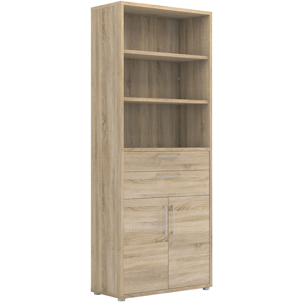 Florence 2 Door 2 Drawer 3 Shelf Oak Bookcase Image 2