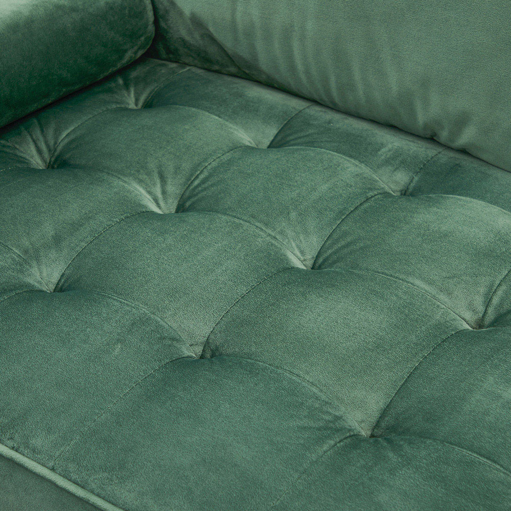 Home Detail Edward 2 Seater Green Velvet Sofa Image 8