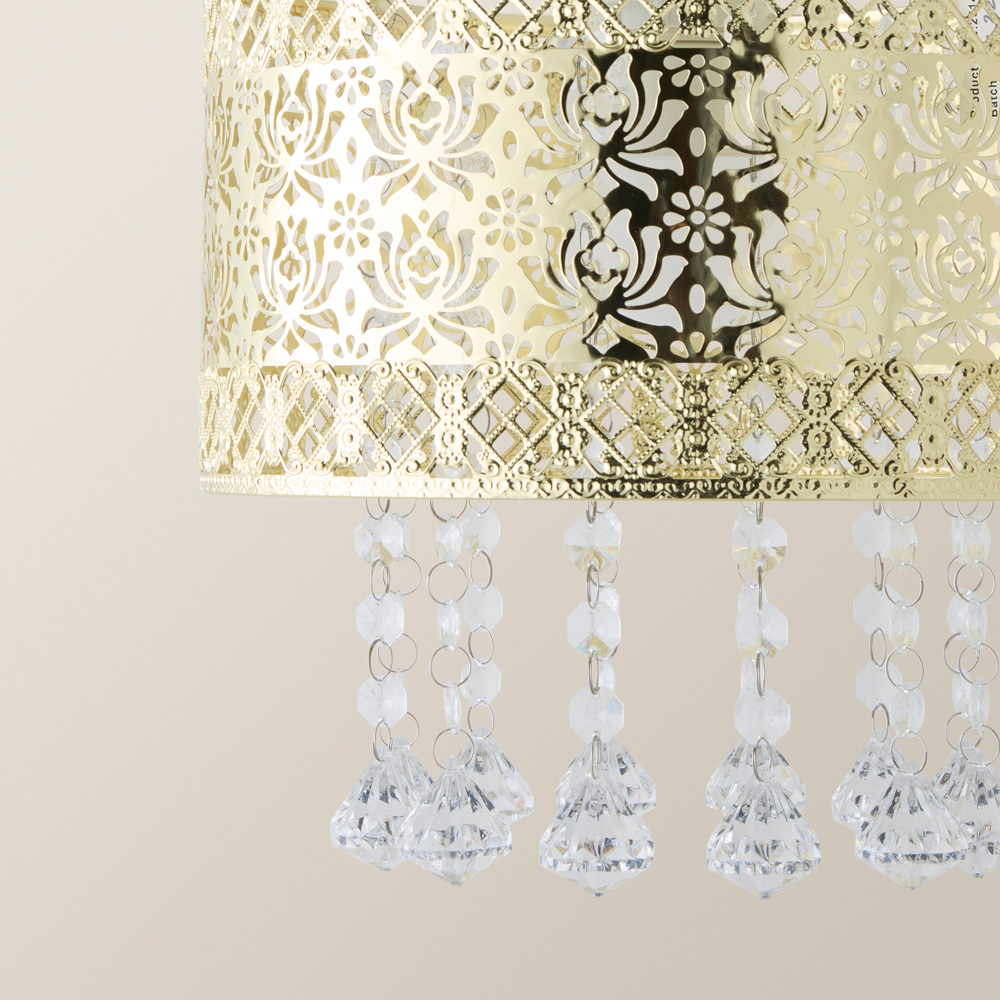 ValueLights Enna Modern Gold Jewel Droplet Ceiling Pendant Light Shade Image 4