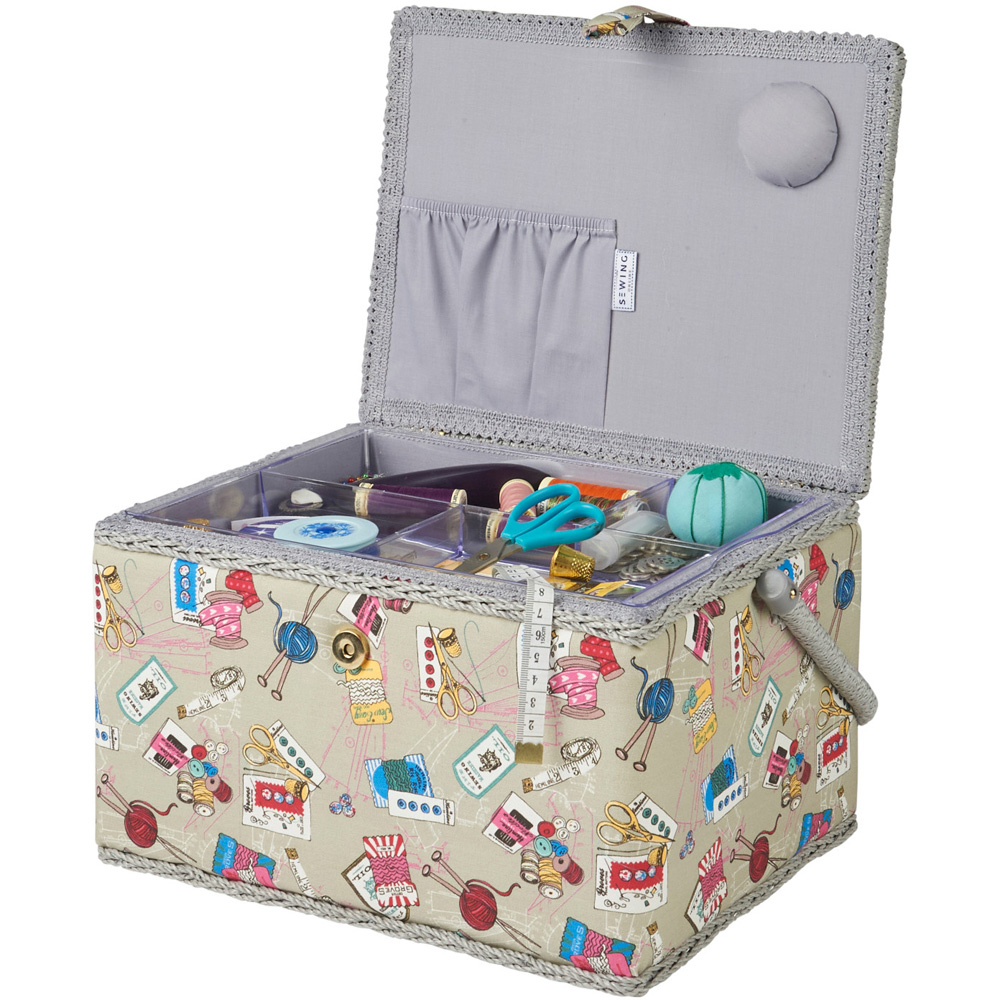 Sewing Online Summer Notions Design Large Sewing Box with Carry Handle Image 4