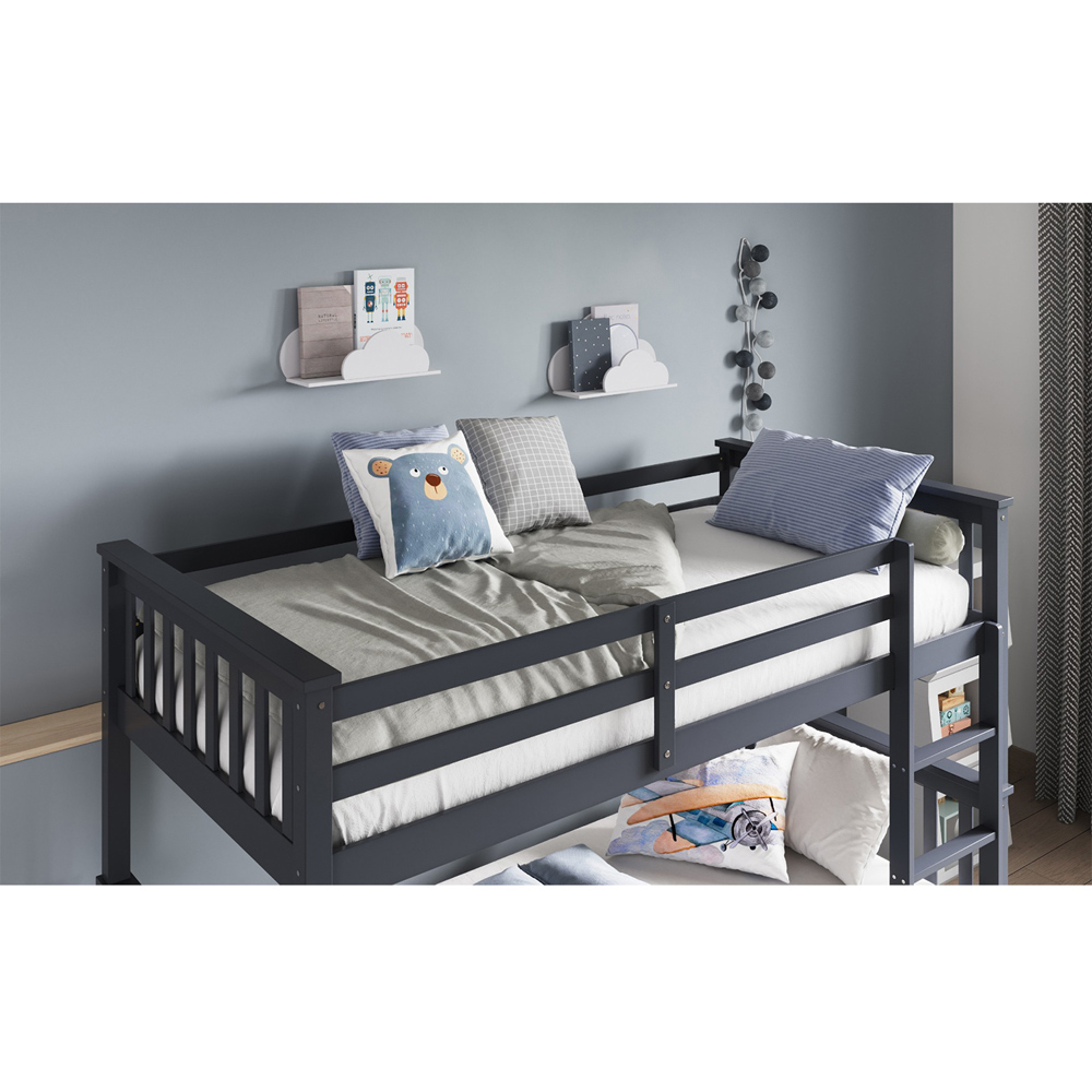 Flair Wooden Grey Zoom Bunk Bed with Trundle Image 4