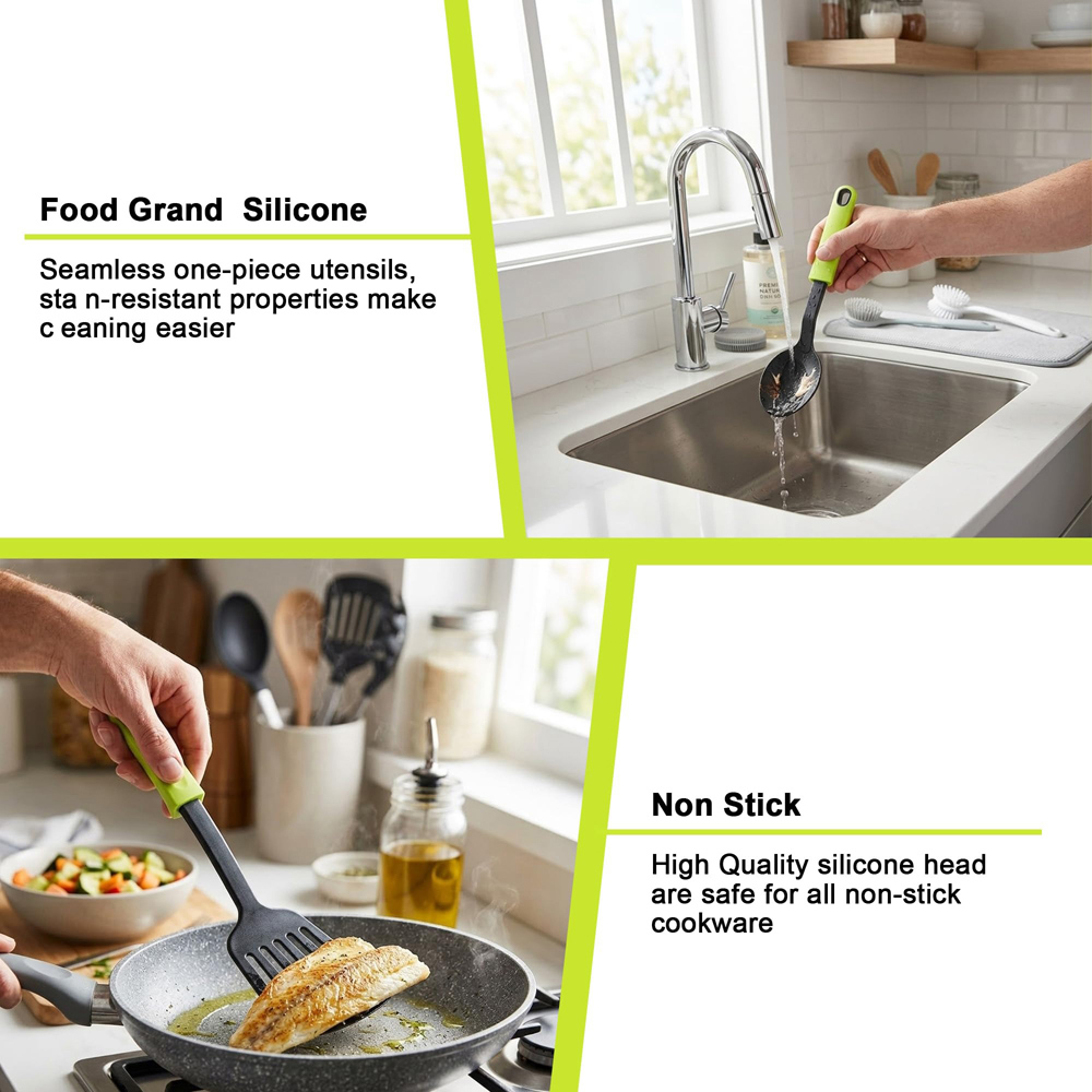 ATEK 7 Piece Non-Stick Kitchen Utensil Set with Stand Image 5