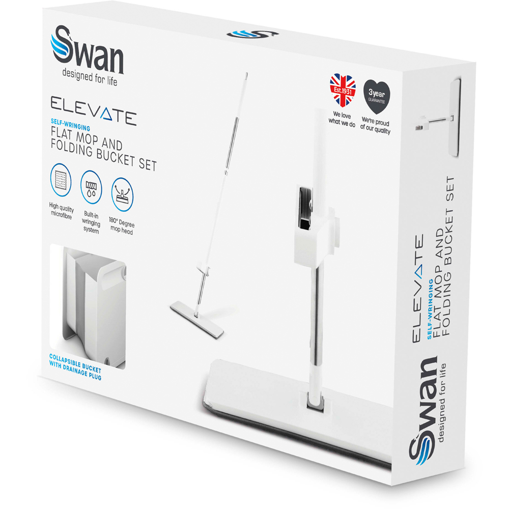Swan Elevate Flat Mop and Bucket Set Image 2