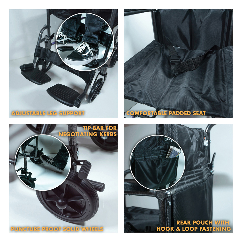 Aidapt Aluminium Transit Wheelchair Image 4