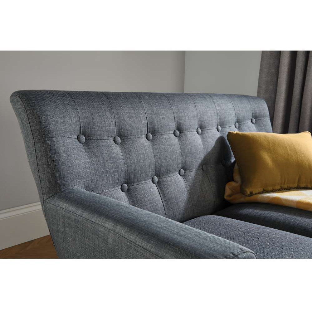 Loft 2 Seater Grey Fabric Sofa Image 4