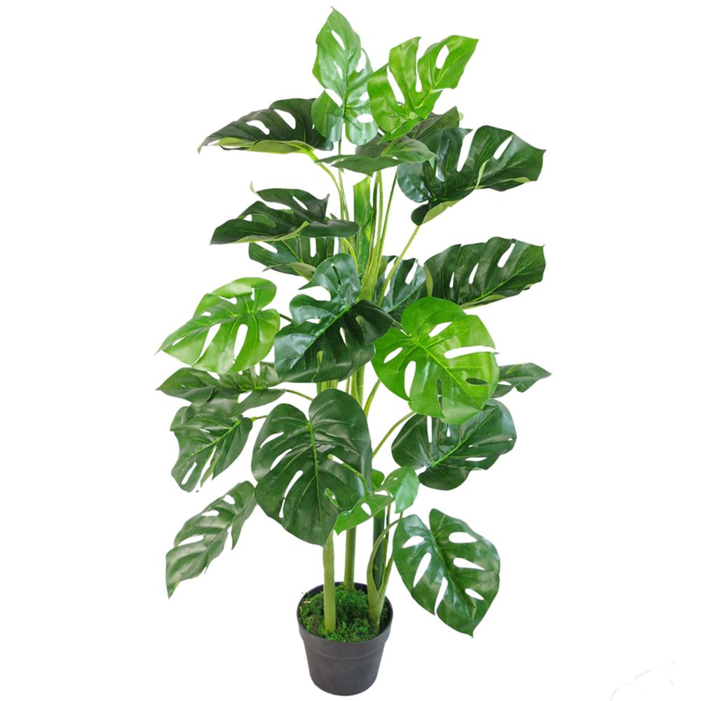 Leaf Artificial Monstera Plant Pot 100cm Image 1