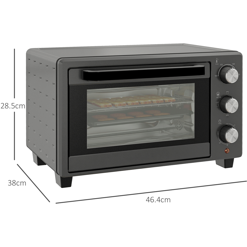 HOMCOM 800-085V70GY Grey 21L Electric Mini Oven 1400W Image 9