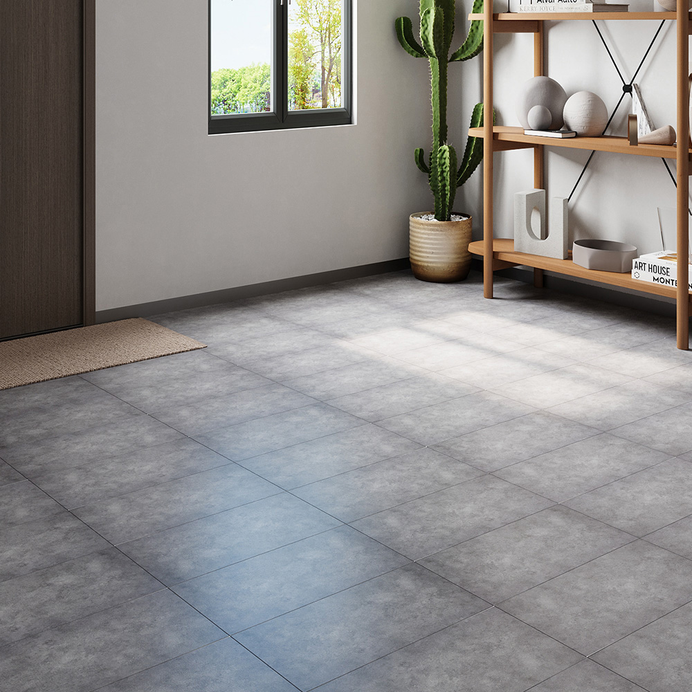 Living and Home Grey Rectangle PVC Flooring 16 Pack Image 7