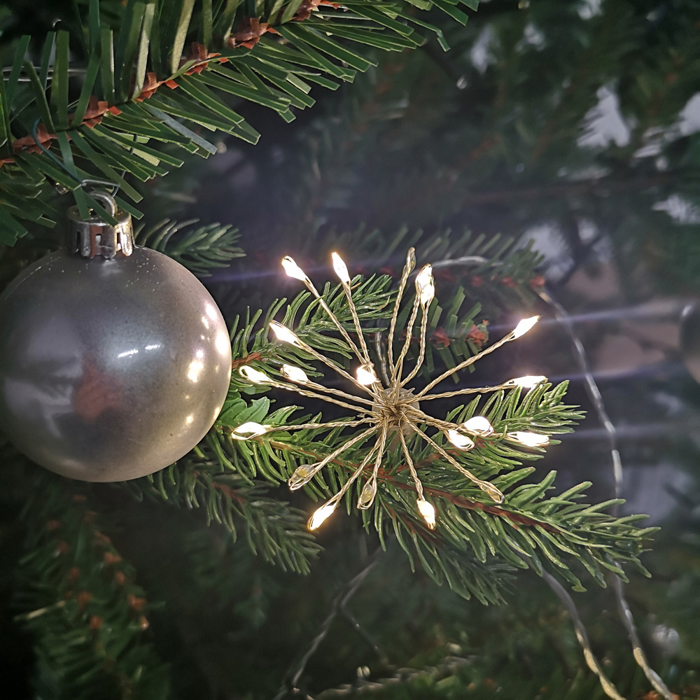 Samuel Alexander Warm White LED Christmas Twinkling Starburst Lights Image 5
