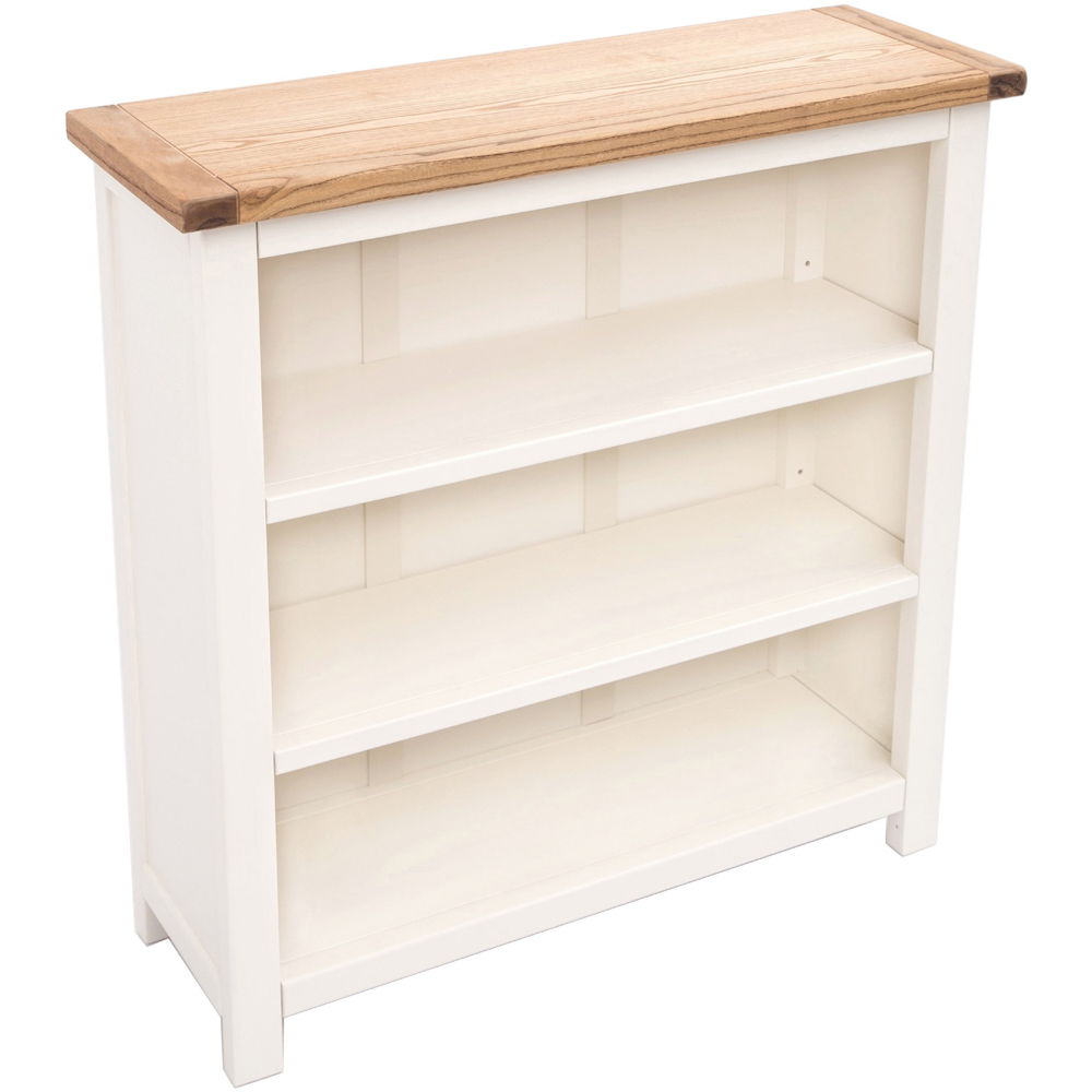 Lovere 3 Shelf Off White Bookcase Image 4