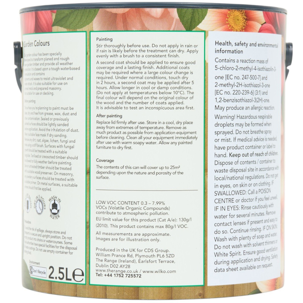 Wilko Garden Colours Willow Wood Paint 2.5L Image 2