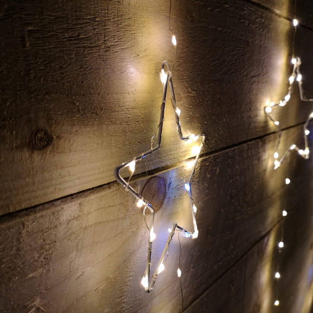 Samuel Alexander 312 White Mix Flashing Star LED Christmas Curtain Light Image 2