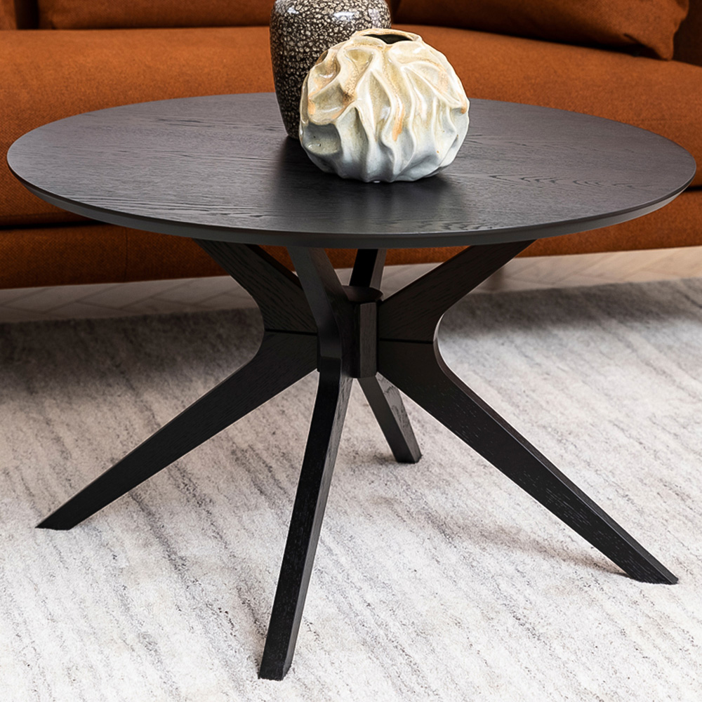 Florence Duncan Black Round Coffee Table Image 1