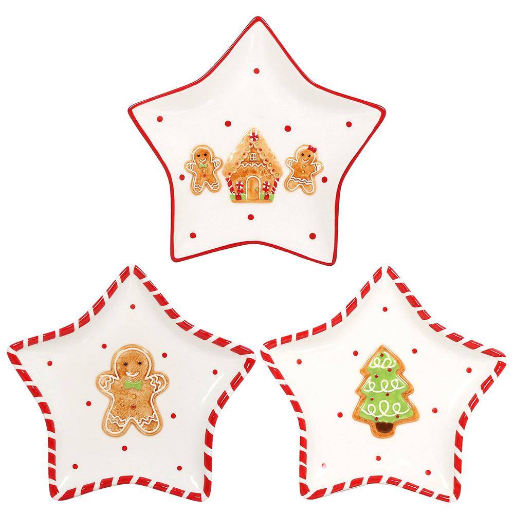 Single Christmas Kitchen Gingerbread Star Platter in Assorted styles Image 1