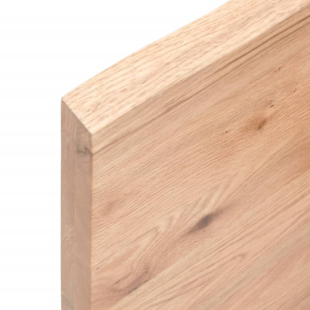 vidaXL 40 x 50 x 4cm Light Brown Treated Solid Wood Oak Wall Shelf Image 6
