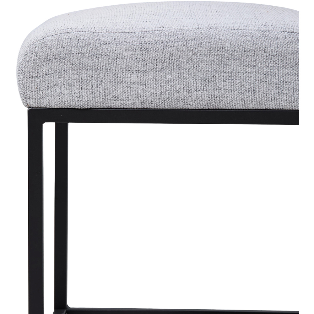 Living and Home Set of 2 Light Grey Chenille Dining Chair Image 5